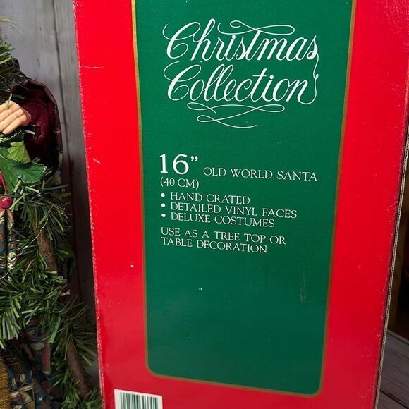 Christmas Collection 16” Old World Santa Tree Top or Table Decoration - Picture 2 of 9